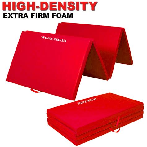 Fitness Maniac High Density Extra Firm Folding Mat Thick Foam Exercise Gymnastics Panel Gym Four ...