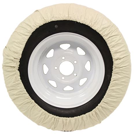 Camco Vinyl Spare Tire Cover - 27" Diameter - Colonial White Camco RV Covers CAM45356