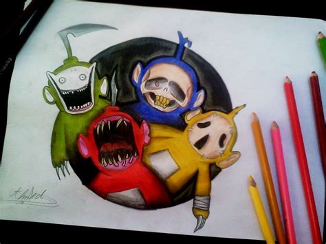 Scary Teletubbies !! | Creepy drawings, Scary wallpaper, Drawings