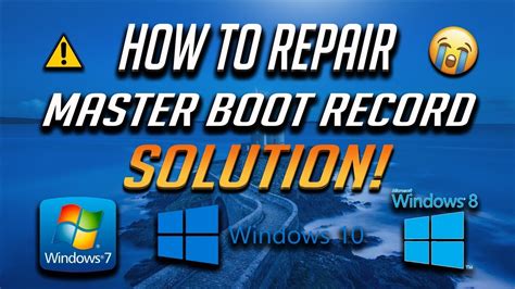 How To Repair Master Boot Record In Windows 7/8/10 - [5 Solutions 2024] - YouTube