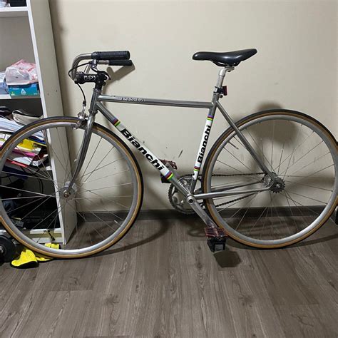 Bianchi Pista Track WHEELSET fixed gear fixie single speed chrome ...