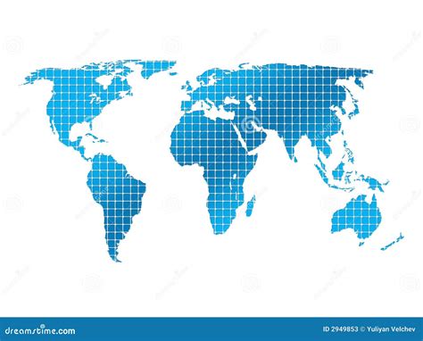 Square World Map Cartoon Vector | CartoonDealer.com #95583781