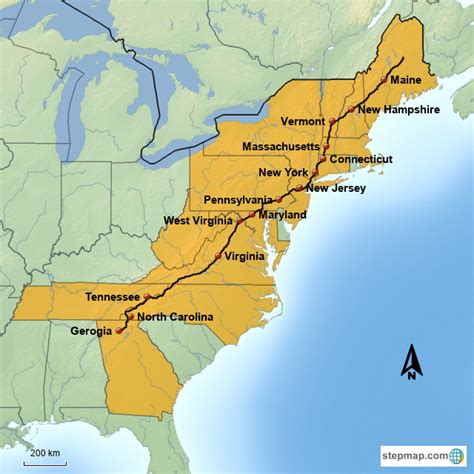 Appalachian Mountains Map