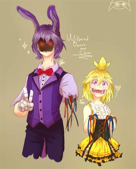 Withered Bonnie And Chica by en-wakwaw | Fanart, Fnaf, Toy bonnie