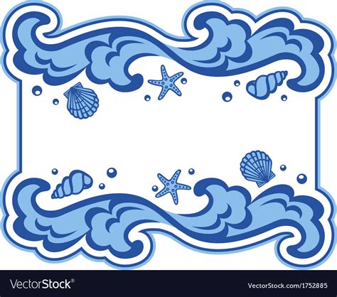 Wave frame Royalty Free Vector Image - VectorStock