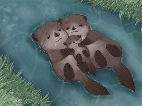 Otter Family by Alexandria Walker on Dribbble