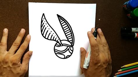 How to draw the golden snitch easy