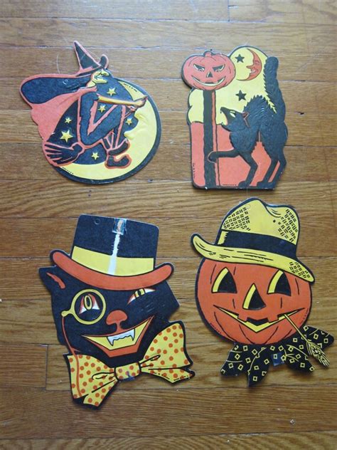 Vintage 1960s Luhre Halloween decorations by Yesteryearessentials