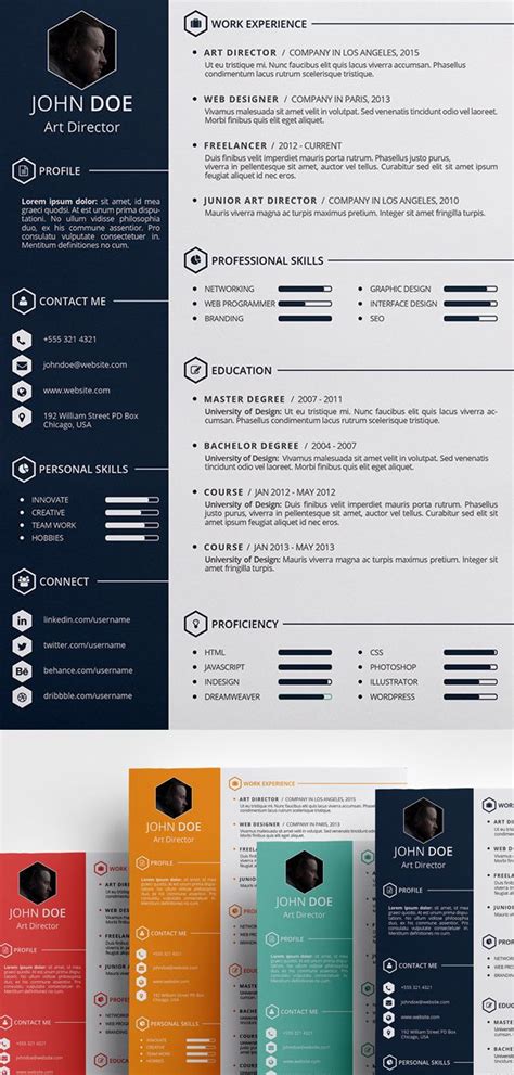 15 Free Elegant Modern CV / Resume Templates (PSD) Graphic Design Junction | Creative resume ...