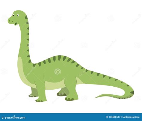 Diplodocus Vector Illustration Isolated In White Background | CartoonDealer.com #131487488