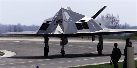 Air Force F-117 Nighthawk stealth aircraft flying in Nevada Area 51 - Business Insider