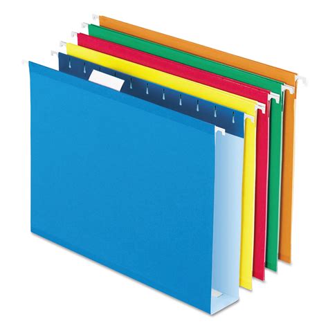 Pendaflex Extra Capacity Reinforced Hanging File Folders with Box Bottom, Letter Size, 1/5-Cut ...