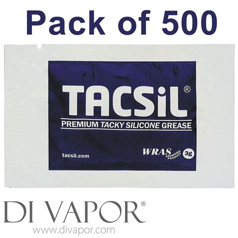 TACSIL 3g Premium Cartridge Silicone Grease - Plumbers Pack of 500 - WRAS Approved