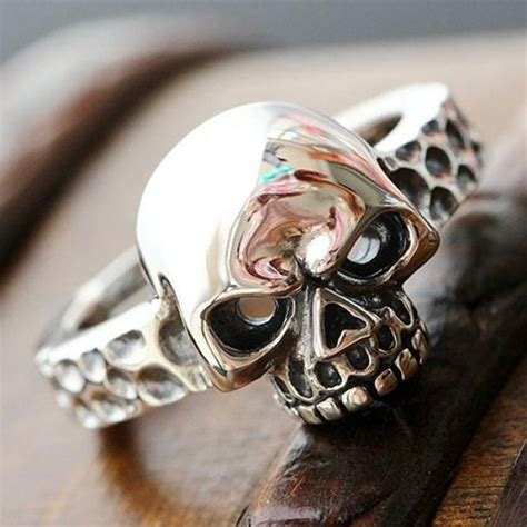 Men's Sterling Silver Skull Ring-33 | Etsy | Sterling silver skull rings, Sterling silver mens ...