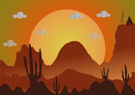 Silhouette desert vector shapes on Behance