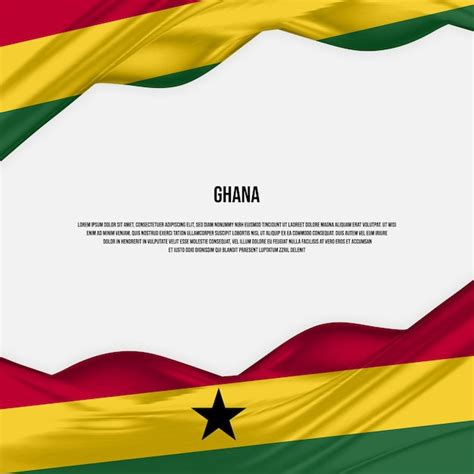 Premium Vector | Ghana flag design. waving ghana flag made of satin or silk fabric. vector ...