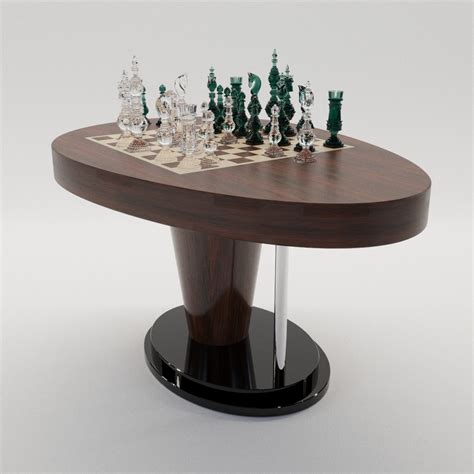 Chess game table – New design - 3D Realistic Model - Artium3D