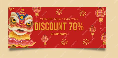 Premium Vector | Chinese new year banner template