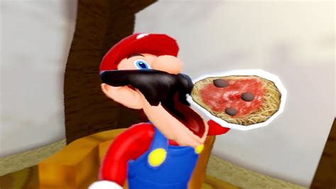 Mario eats spaghetti - YouTube