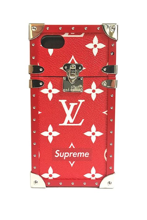 Louis Vuitton Smart Phone Cases Vuitton × SUPREME eye trunk iphone 7M64499 carrying case | Louis ...