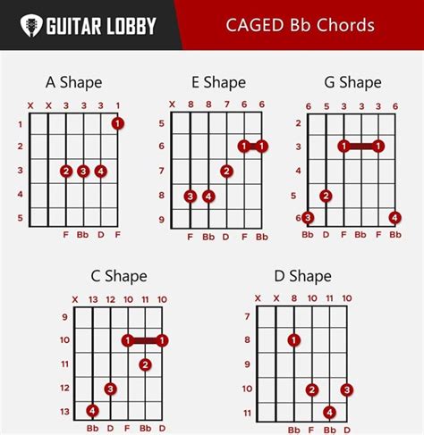 Bb Guitar Chord Guide: 8 Variations & How to Play (2023) - Guitar Lobby