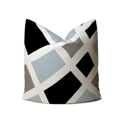 Modern Geometric Pillows Geometric Pattern blue Gray - Etsy