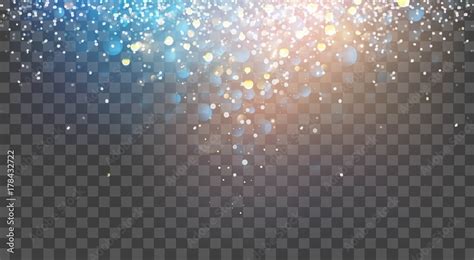 Abstract glitter background. Vector gold glitter particles and lights ...