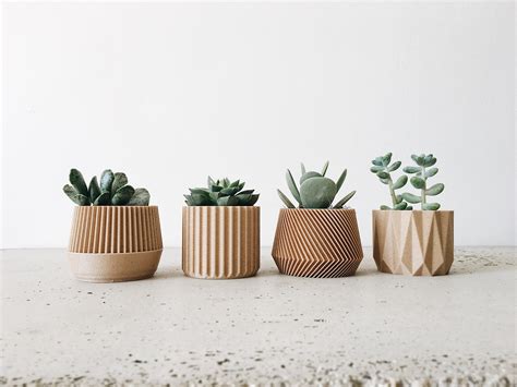 Set of 4 Small Indoor Planters Original Planter Gift - Etsy