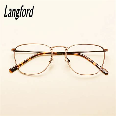 Aliexpress.com : Buy Langford vintage round gold eyeglass frames for men gold optical eyeglass ...