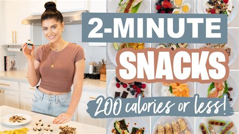 2-MINUTE SNACKS | Healthy Snacks Under 200 Calories! (when you don't have time to meal prep ...