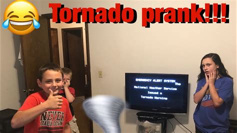 TORNADO WARNING ⚠️ PRANK !!! THEY CRIED - YouTube