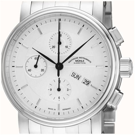 Muhle Glashutte Teutonia II Chronograph Stainless Steel Band Silver ...