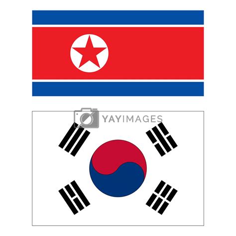 North and South Korea flags by claudiodivizia Vectors & Illustrations ...