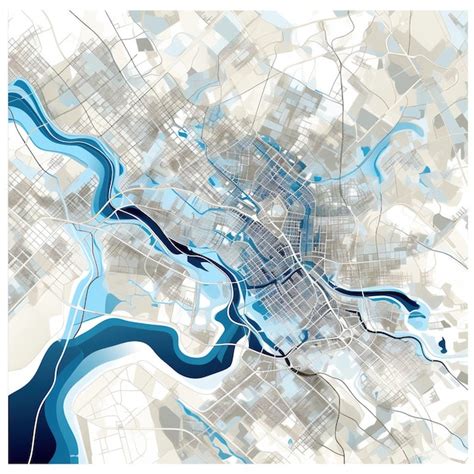 Un mapa de la ciudad de richmond virginia | Foto Premium