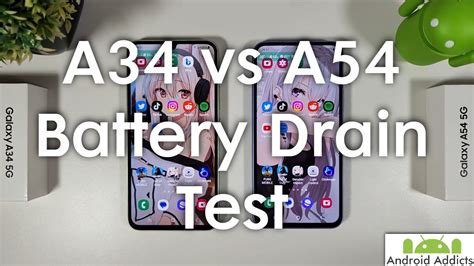 Samsung Galaxy A34 vs A54 Battery Drain Test - YouTube