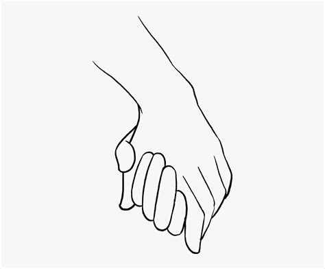 Holding Hands Drawing Step By Step