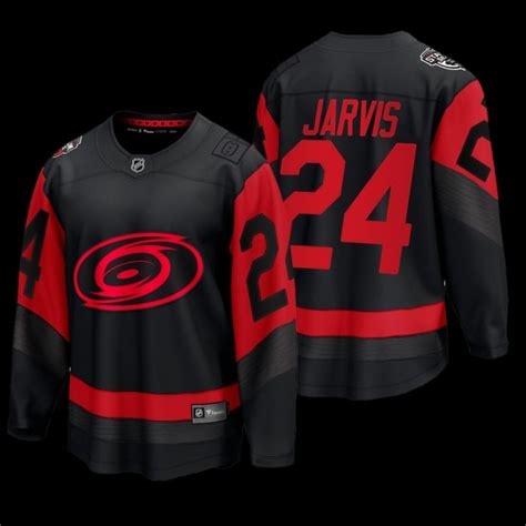 Seth Jarvis Carolina Hurricanes Black Jersey 2023 NHL Stadium Series