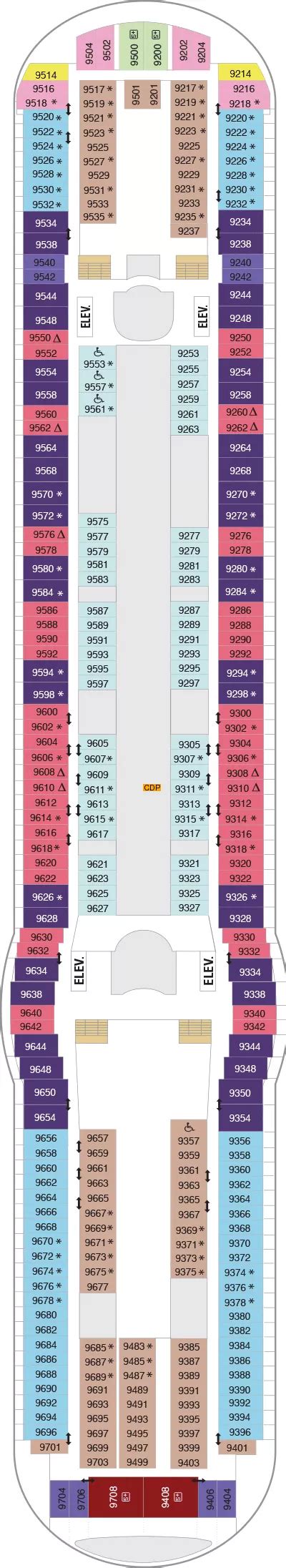 Freedom of the Seas Deck 9 deck 9 plan | Cruisedeckplans.com