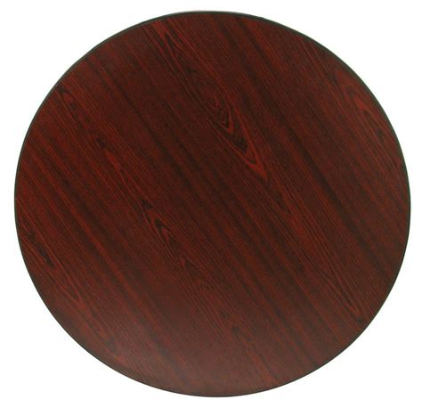 Lancaster Table & Seating 24" Laminated Round Table Top Reversible Cherry / Black