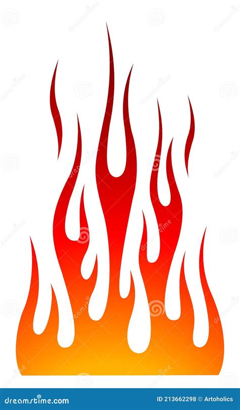 Hot Rod Fire Flame Vector Art Graphic Stock Vector - Illustration of motorbike, flame: 213662298