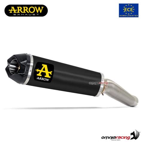 Arrow Exhaust Indy Race Slip-on Black Aluminum Approved for Kawasaki