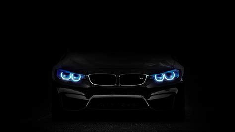 BMW M3 Wallpaper 4K, Angel Eyes, Black background, 5K