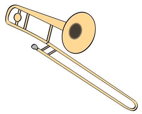 Trombone Vector Illustration Digital Download Music Clip Art/