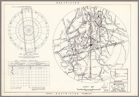 McChord Air Force Base : Tacoma Washington : Vicinity map. Wind analysis, airfield pavement. (to ...