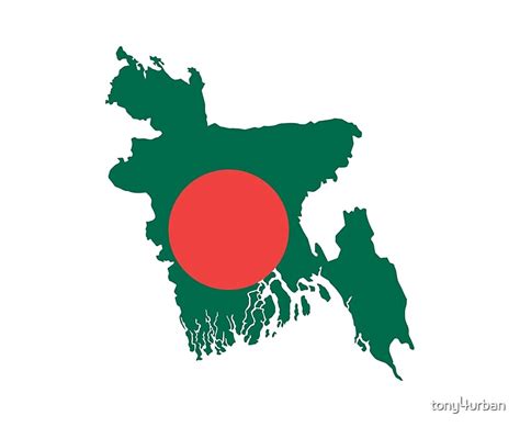 "bangladesh flag map" by tony4urban | Redbubble