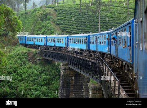 Sri Lanka, Central Province, Nuwara Eliya district, train from Nuwara Eliya and Ella Stock Photo ...