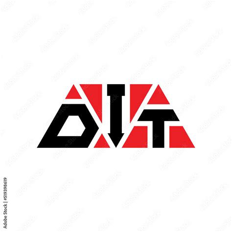 DIT tDIangle letter logo design with tDIangle shape. DIT tDIangle logo design monogram. DIT ...