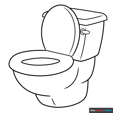 Toilet Coloring Page | Easy Drawing Guides