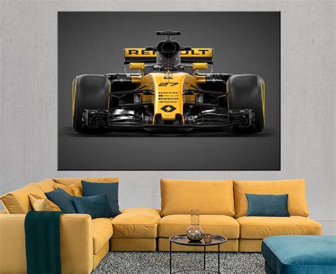 Formula 1 Canvas, Formula 1 RS17 Wall Art, Renault RS17 Photo, Formula 1 Fan Gift, F1 Wall Decor ...