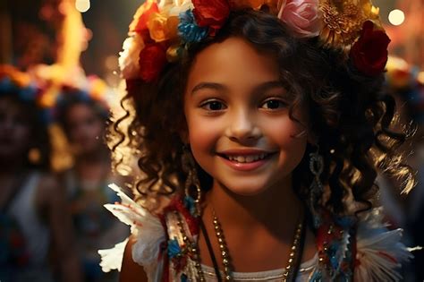 Premium Photo | Photo of Colombian Children Dress Up in Traditional Costumes for the Festive ...